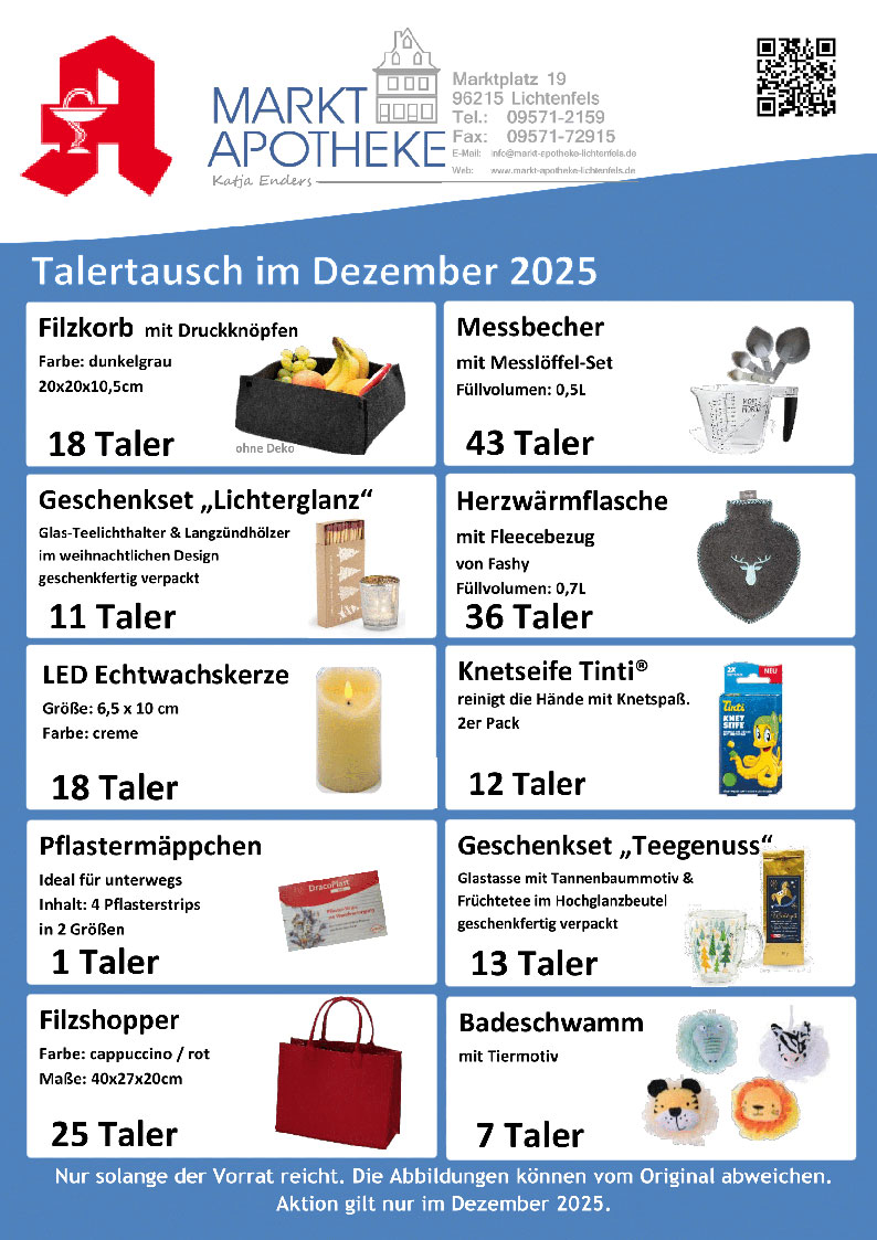Talertausch Dezember 2025 Talertausch Dezember 2025
